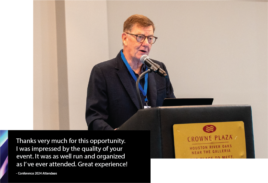 Speaker delivering a session at AI in Oil and Gas Conference , digital energy, industry conference